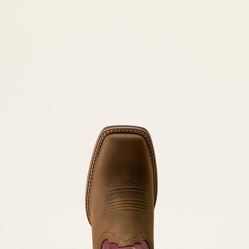 Kowbojki damskie Hybrid Ranchwork BACKWOODS BROWN Wide Square Toe
