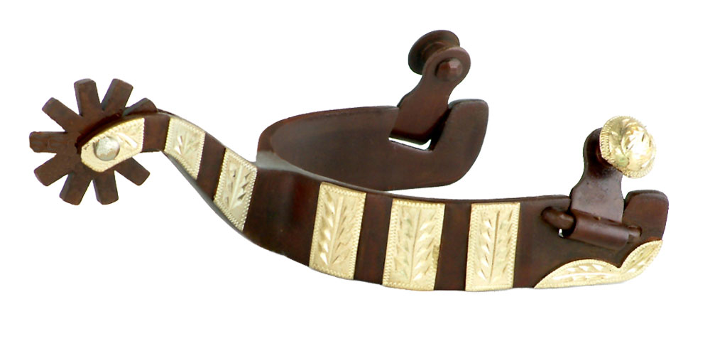 Ostrogi westernowe Gold Band & Leaf