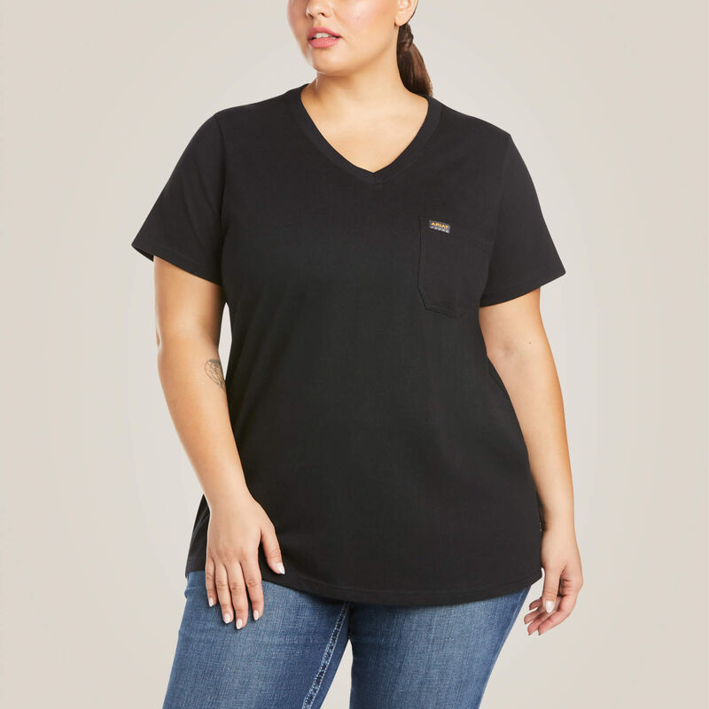 Koszulka Damska Ariat Rebar Cotton Strong V-Neck