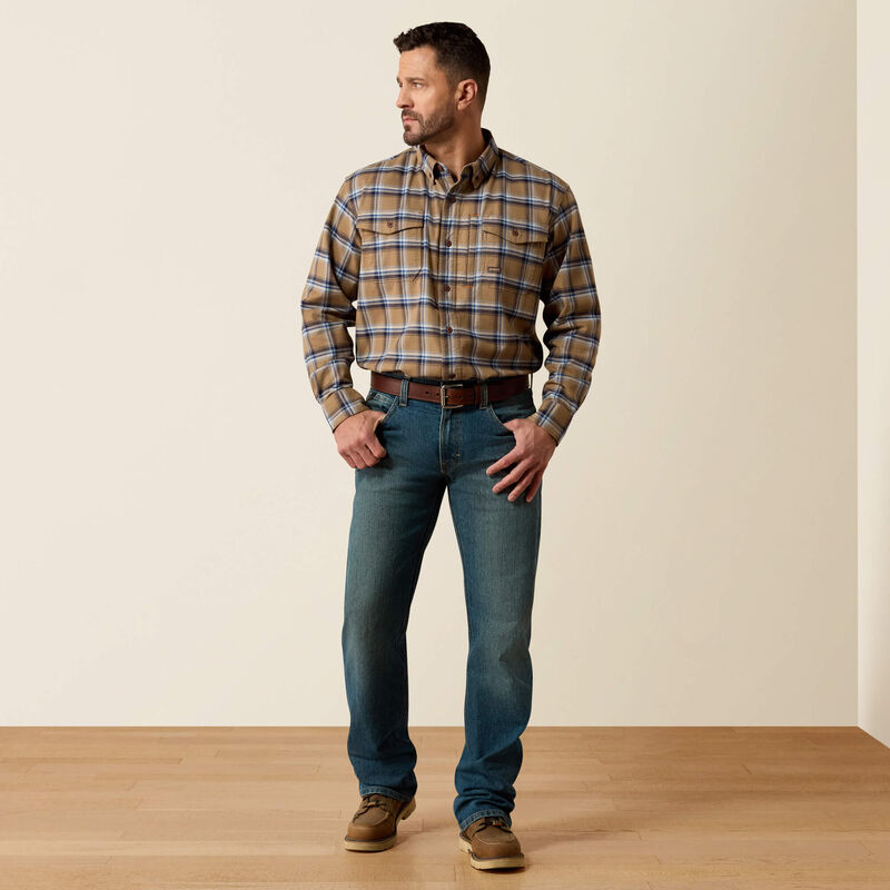 Koszula Męska Western Work Shirt DuraStretch Sand Plaid