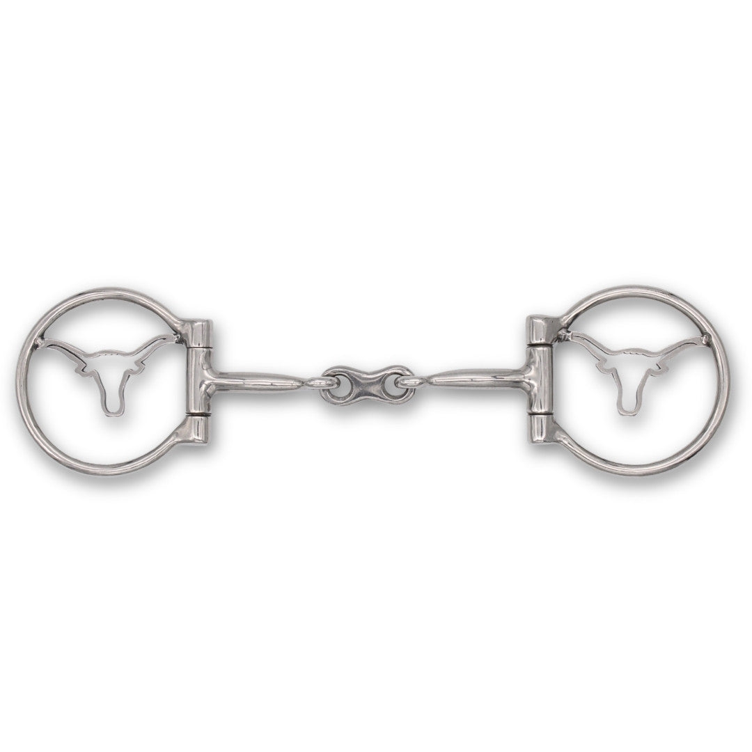 Wędzidło Westernowe D-Ring z motywem Longhorn