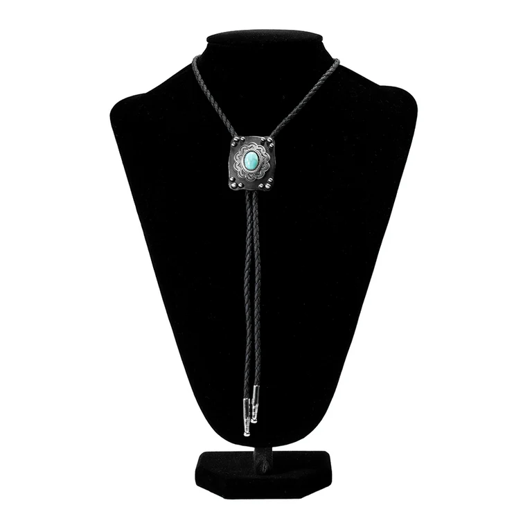 Bolo Double S Dark Antique Turquoise