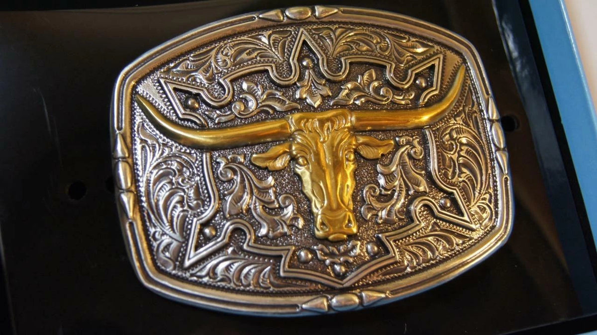 Klamra do paska Western Two-Tone Longhorn