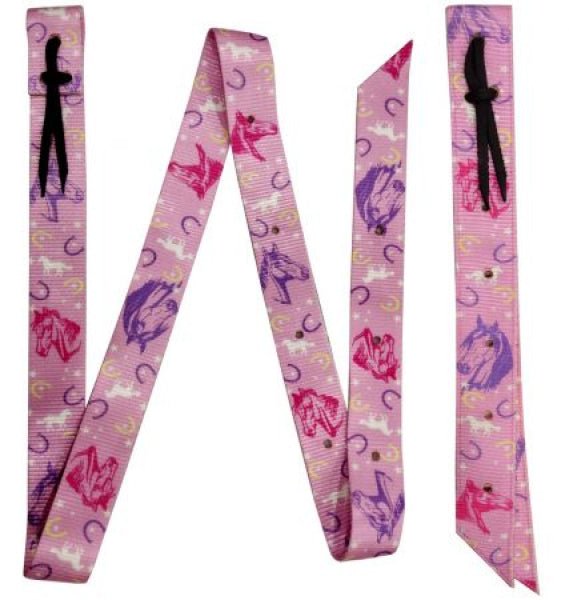 Tie Strap & Off Billet Pink Horse -komplet