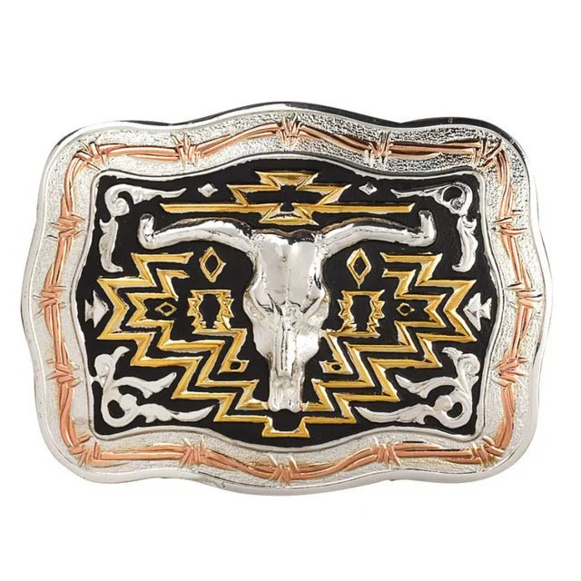 Klamra LongHorn Skull Black