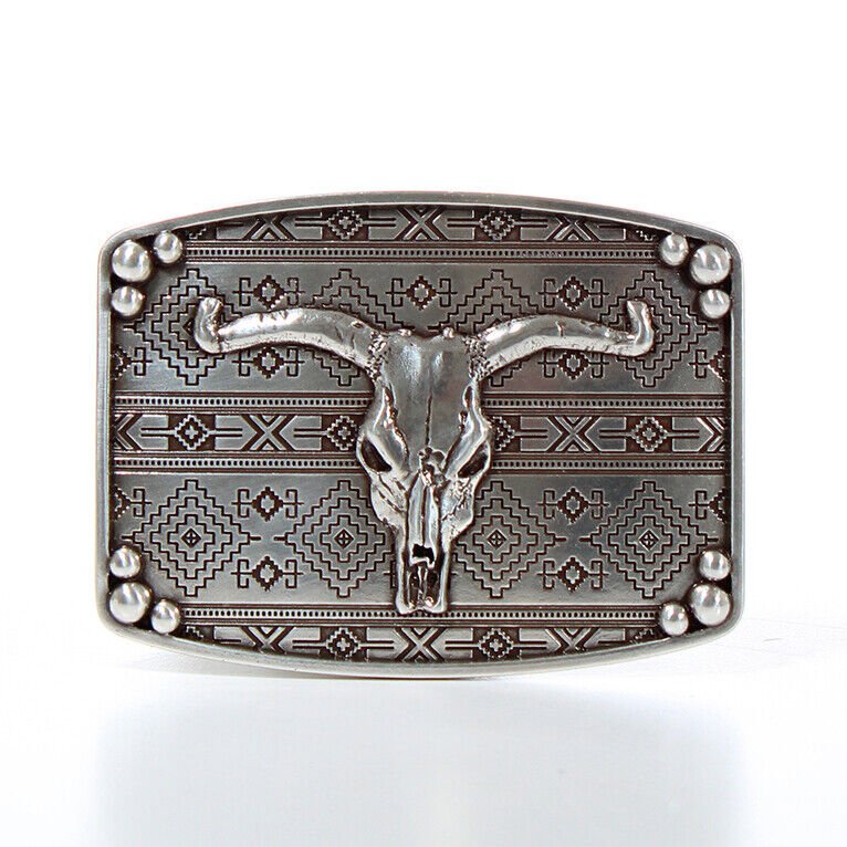 Klamra Nocona Bull Skull Silver