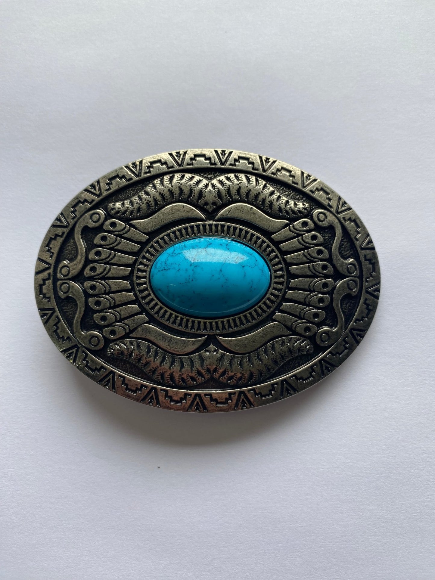 Srebrna klamra z kamieniem