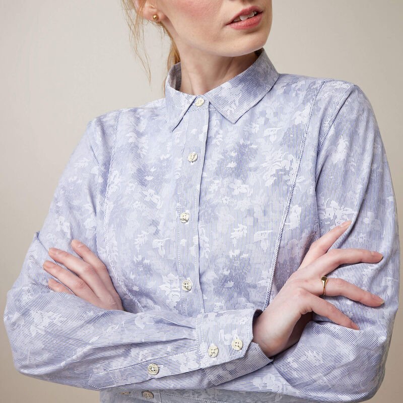 Koszula Damska Muir Blue Jacquard