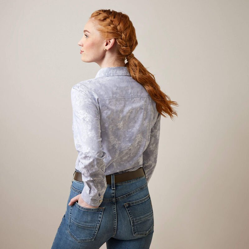 Koszula Damska Muir Blue Jacquard