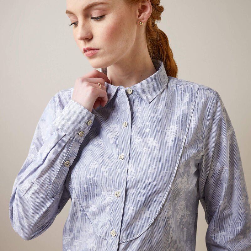 Koszula Damska Muir Blue Jacquard