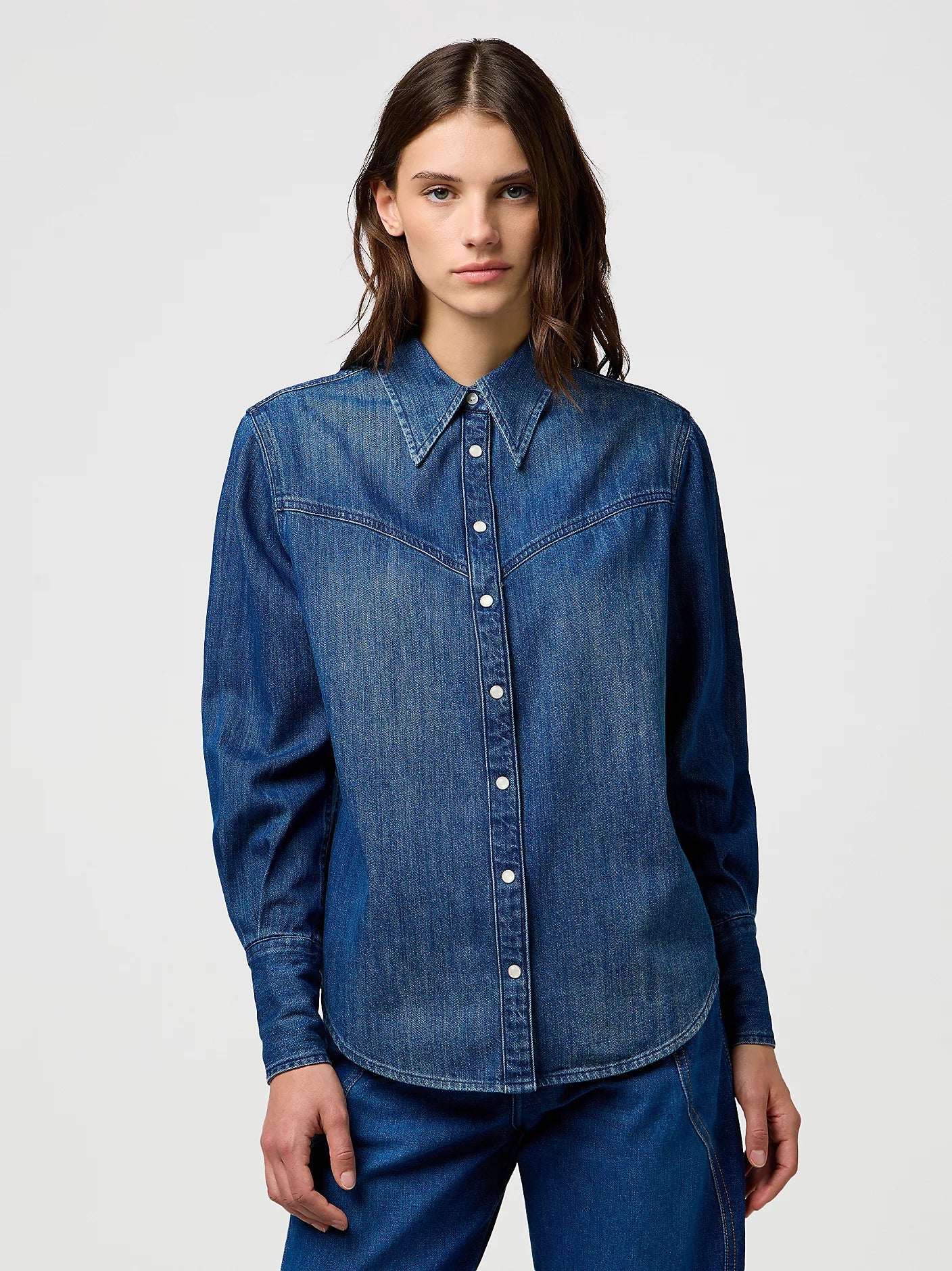Koszula damska Regular Yoke Denim