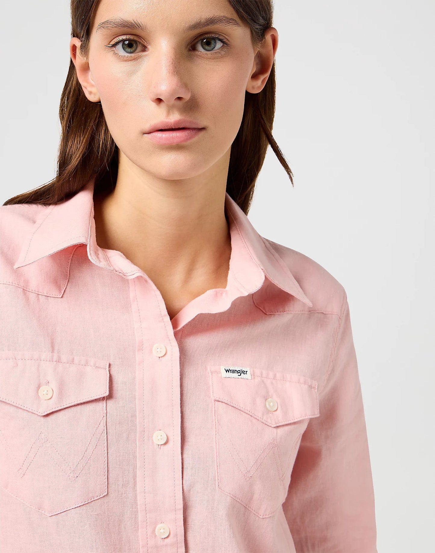 Koszula damska Wrangler Western Shirt - Silver Pink