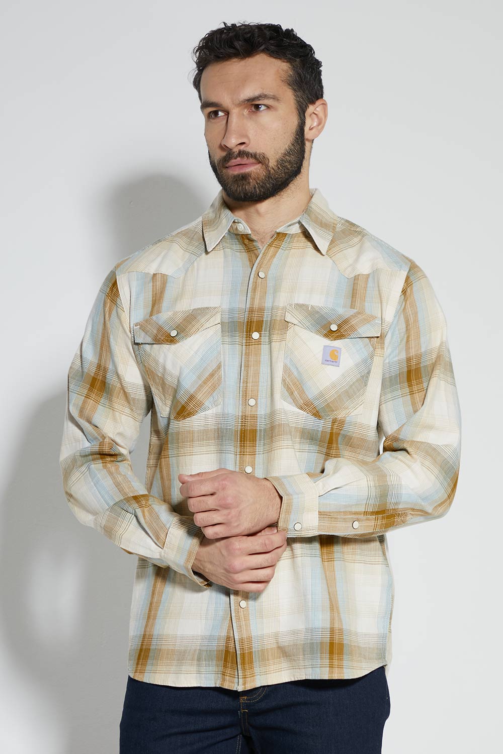 Flanelová košeľa Carhartt Rugged Flex® strednej hmotnosti – rôzne farby