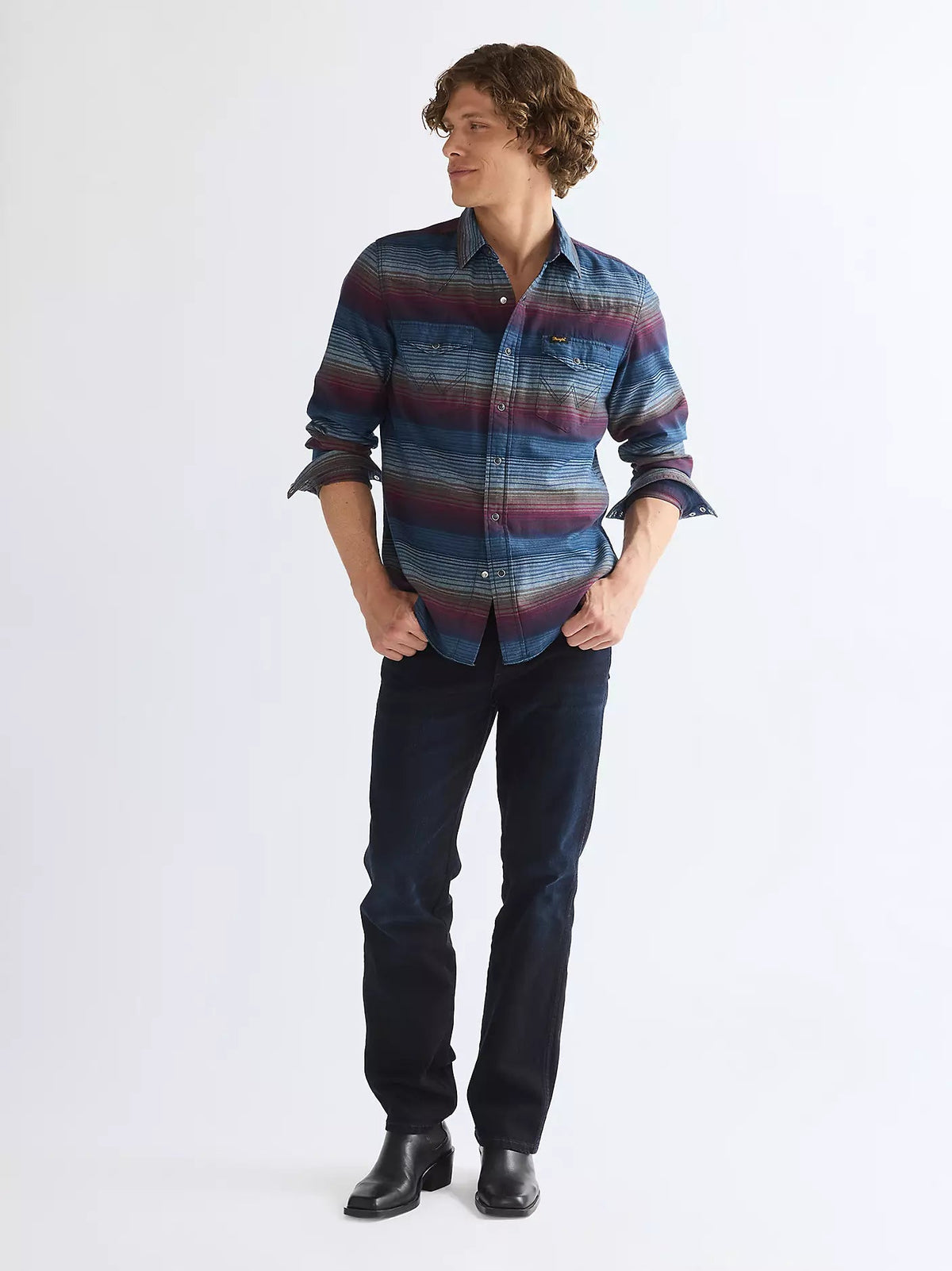 Koszula męska Wrangler Regular Western Shirt Dark Americana