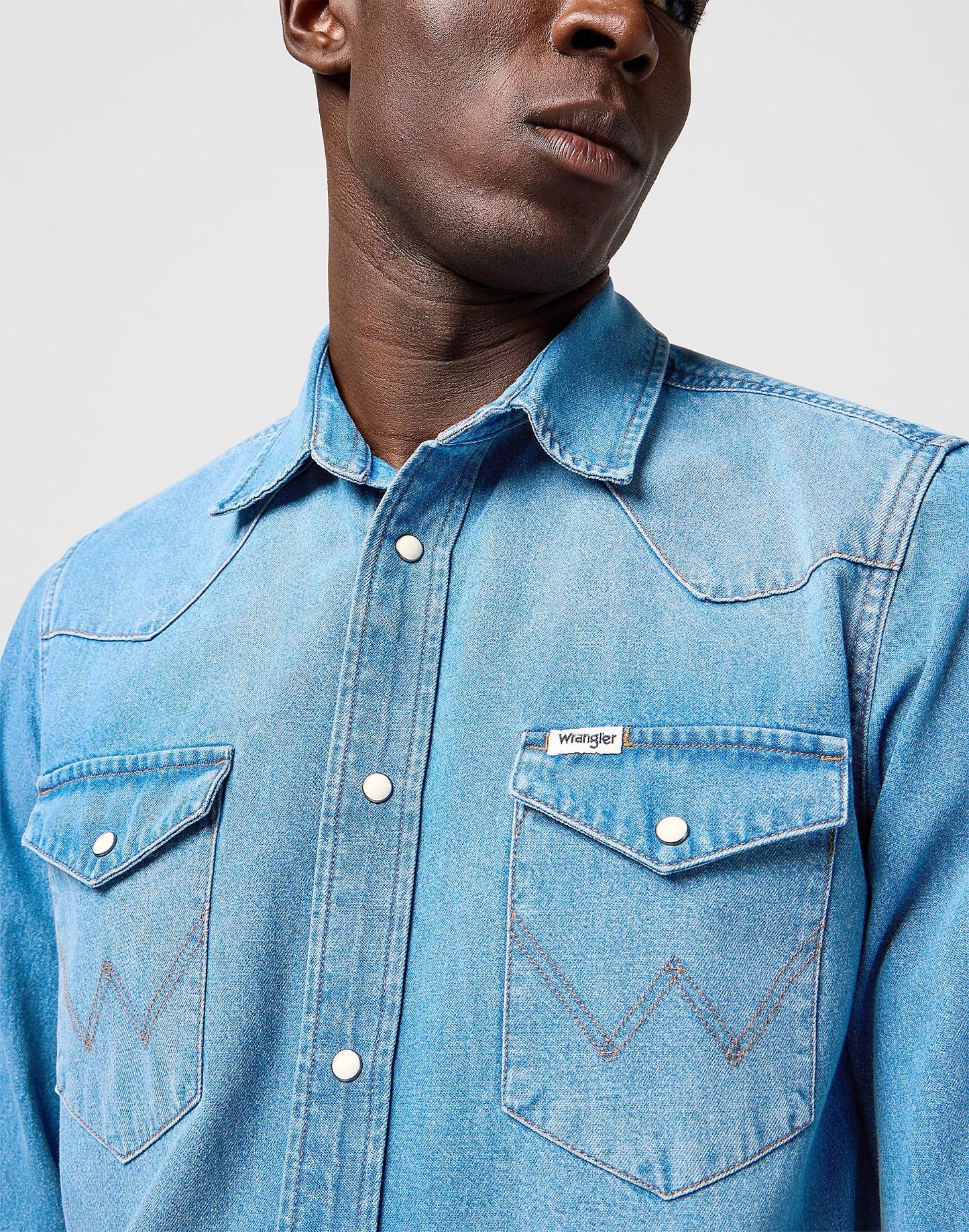 Koszula Męska Wrangler Western Mid Light Wash