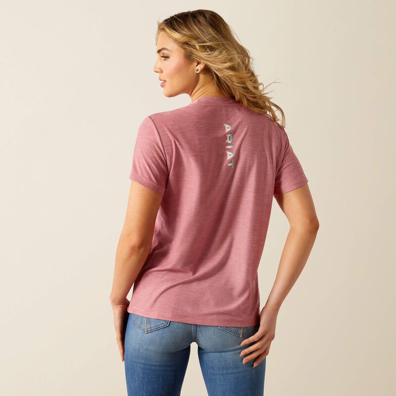 Koszulka Ariat Laguna Logo Rose Wine
