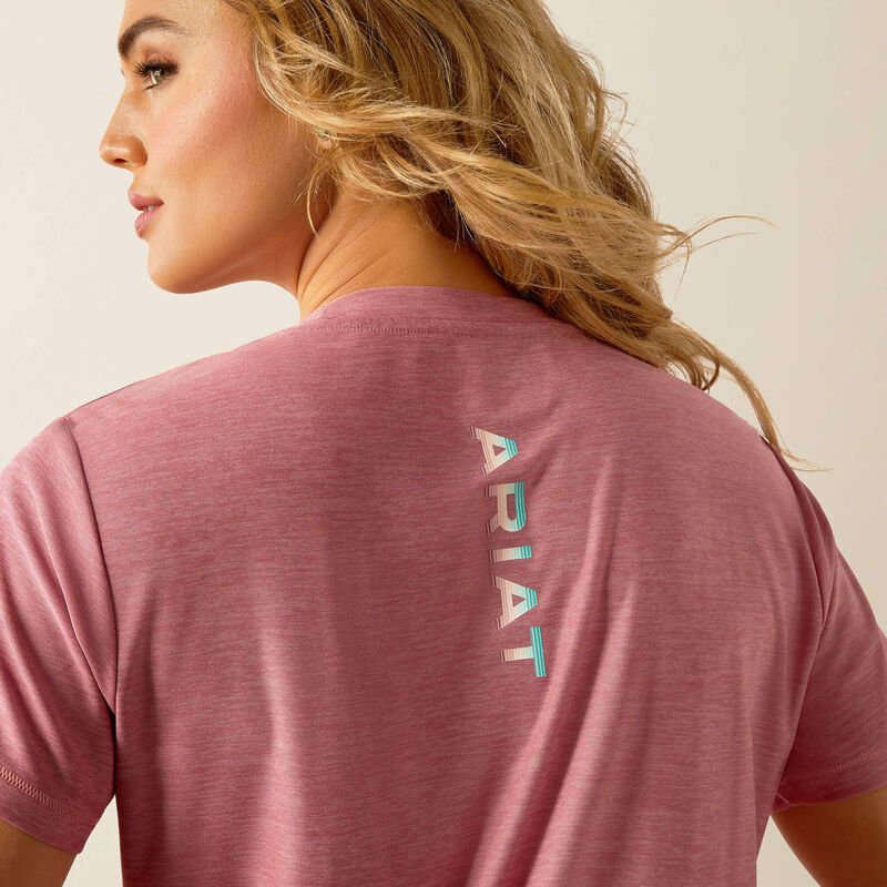 Koszulka Ariat Laguna Logo Rose Wine