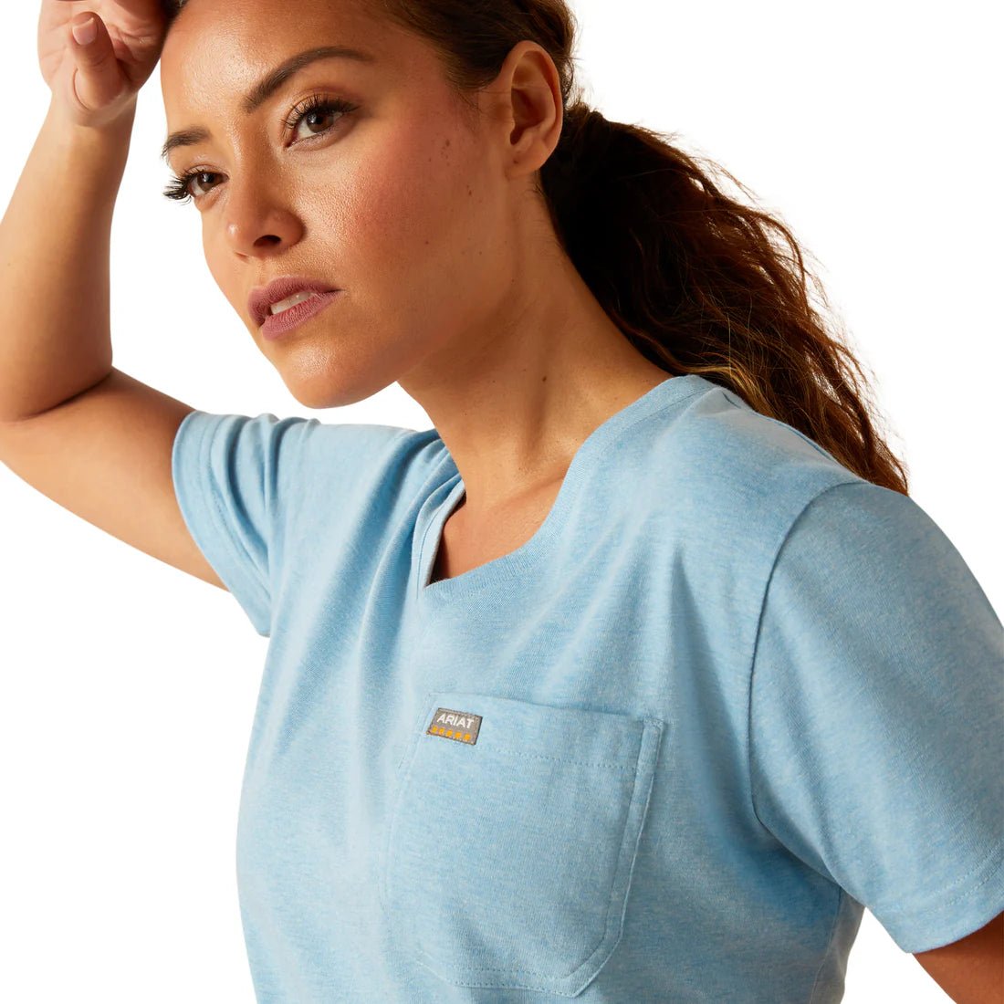 Koszulka damska Ariat Rebar Cotton Norse Blue