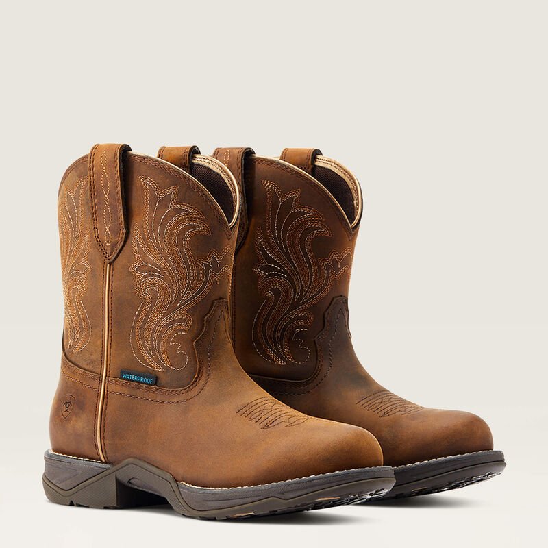 Kowbojki damskie Ariat Anthem Round Toe Shortie Waterproof