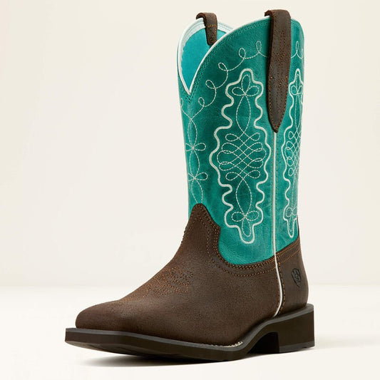 Kowbojki damskie Ariat Callie - Worn Hickory/ Distressed Turquise