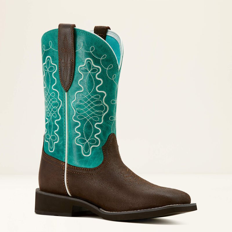 Kowbojki damskie Ariat Callie - Worn Hickory/ Distressed Turquise