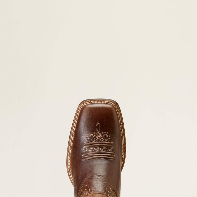 Kowbojki damskie Round Up Wide Square Toe Arizona Brown