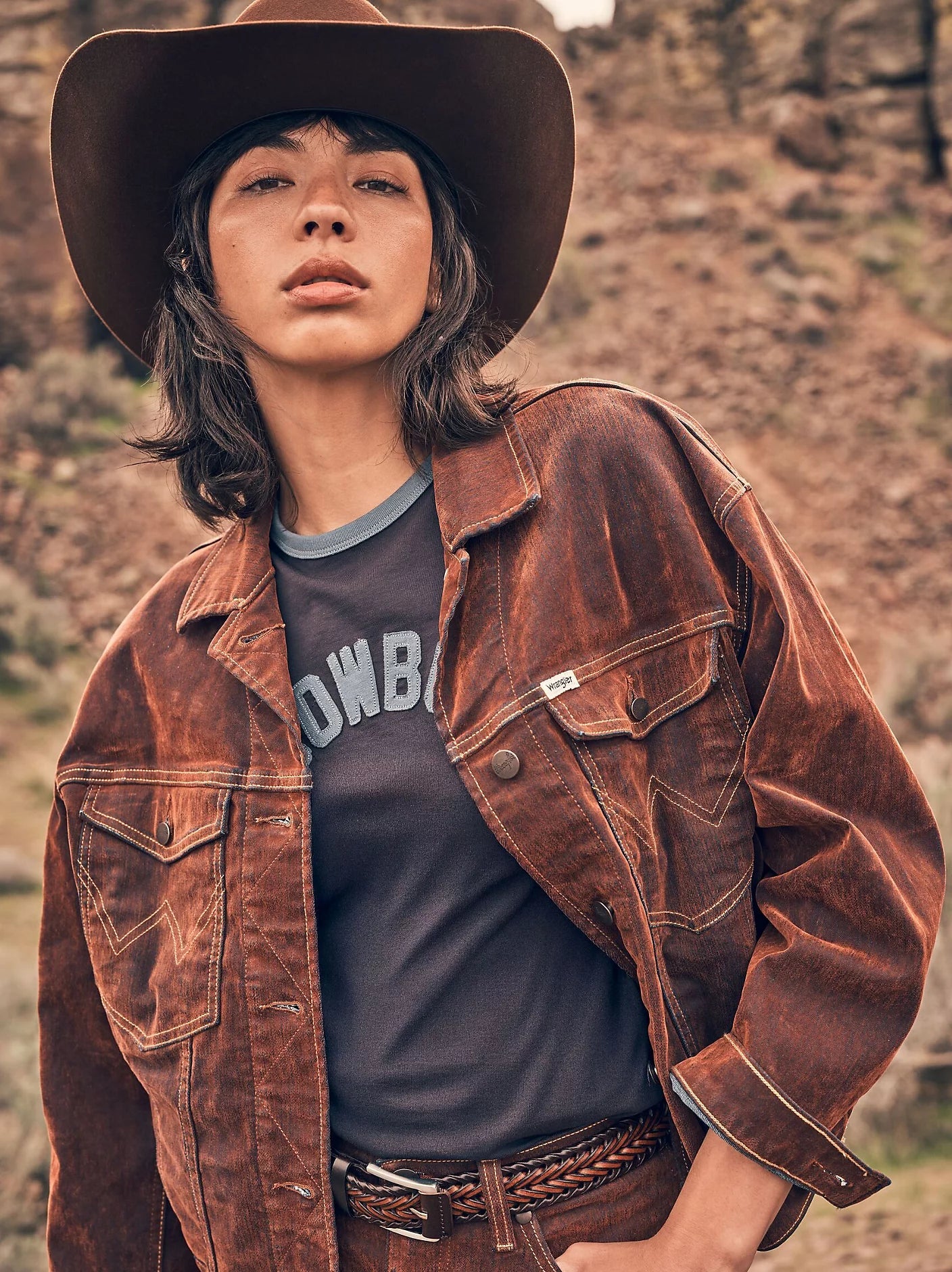 Wrangler Relaxed Cowboy Jacket Cinnamon Chill