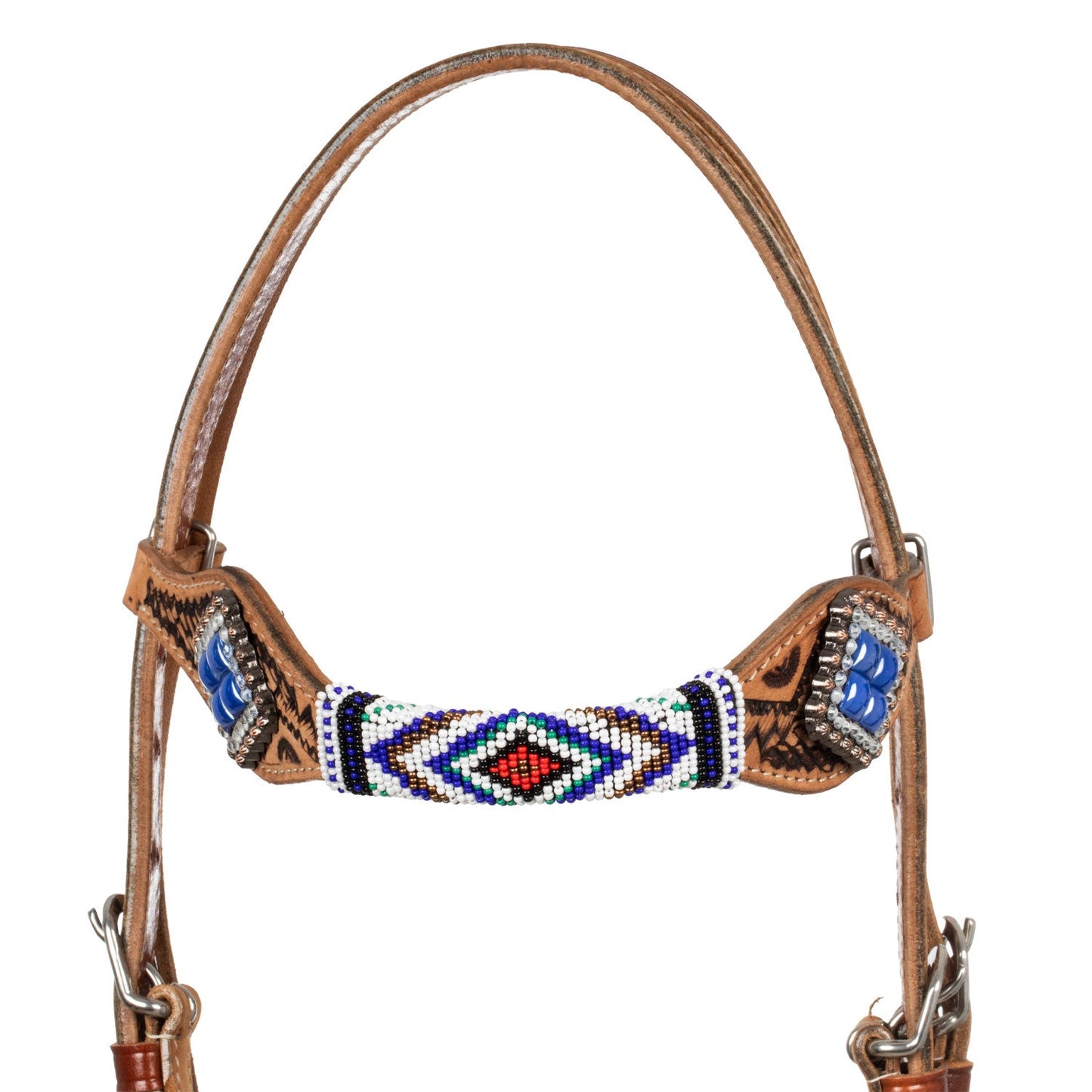 Ogłowie with Blue Diamond Decoration
