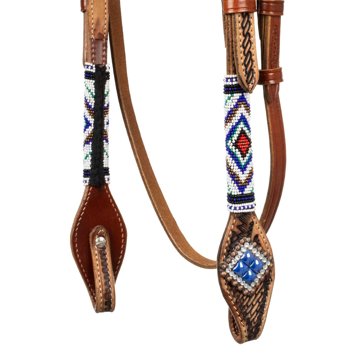 Ogłowie with Blue Diamond Decoration