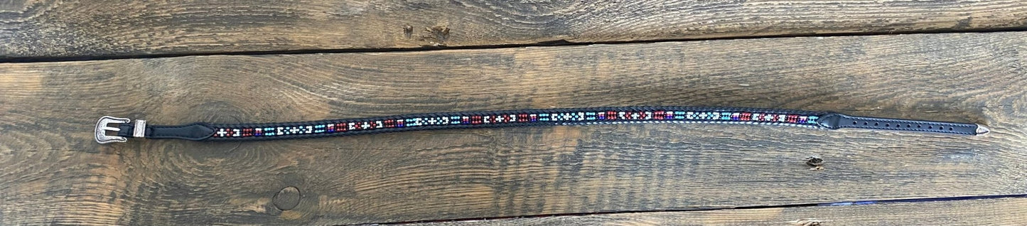 Otok na kapelusz Beads with leather
