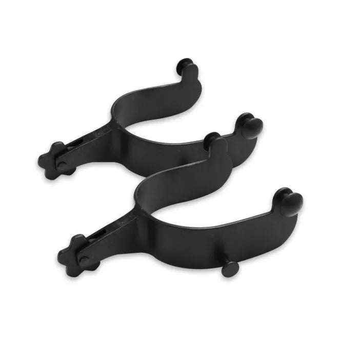 Czarne ostrogi westernowe- krótkie