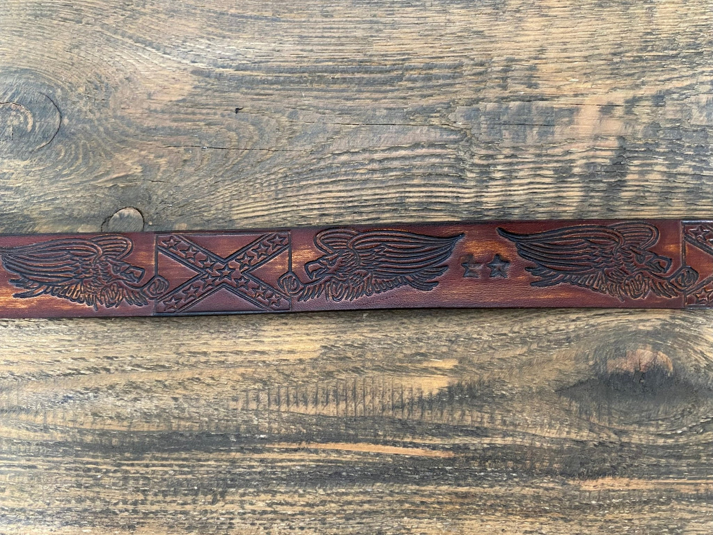 Skórzany pasek- brązowy