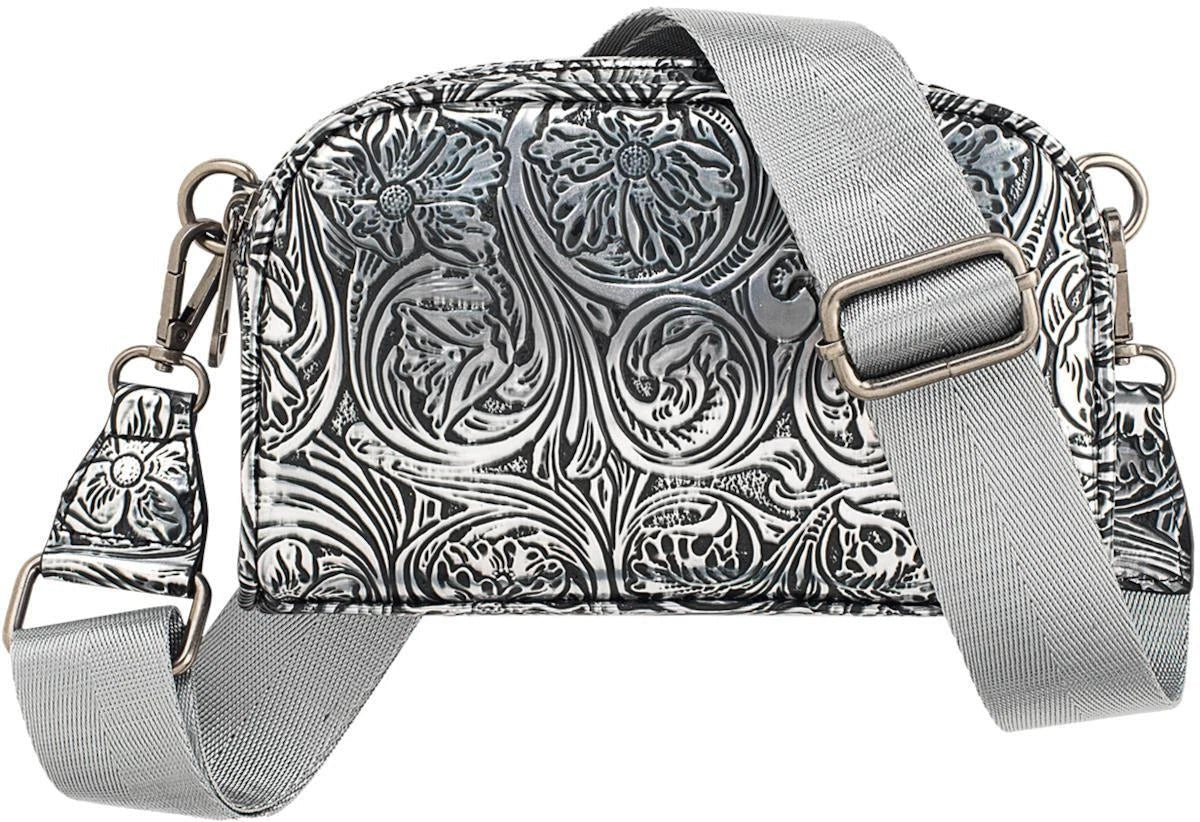 Torebka damska Nocona Western Ava Belt Bag – Floral Silver