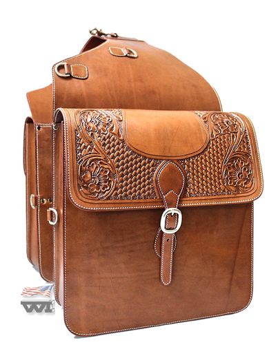 Skórzane sakwy na siodło