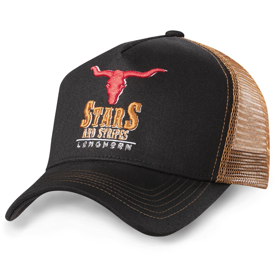 Czapka z daszkiem Stars & Stripes TC LONGHORN BLACK