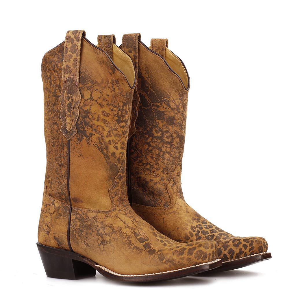 Kowbojki Damskie Old West Brown 18009E