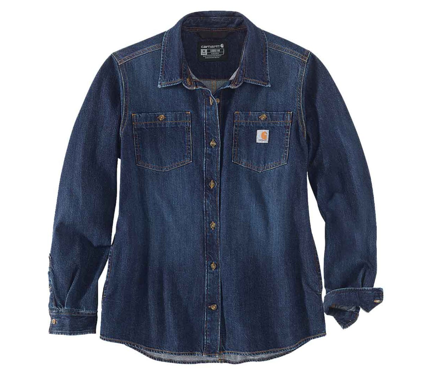 Dámska džínsová košeľa Carhartt strednej váhy s uvoľneným strihom