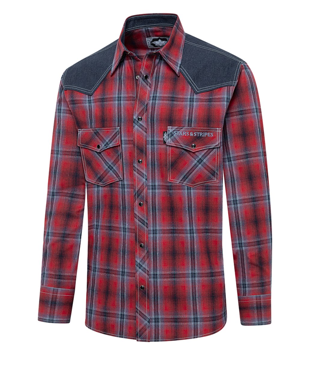 Červená pánska košeľa Stars & Stripes Hank