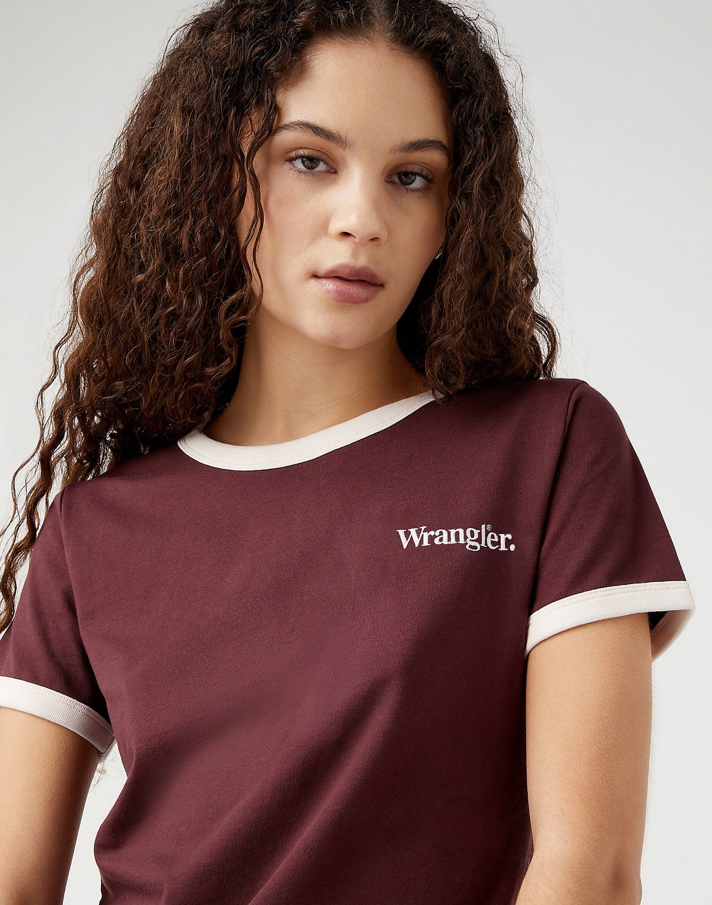 Wrangler RELAXED RINGER TEE IN DAHLIA