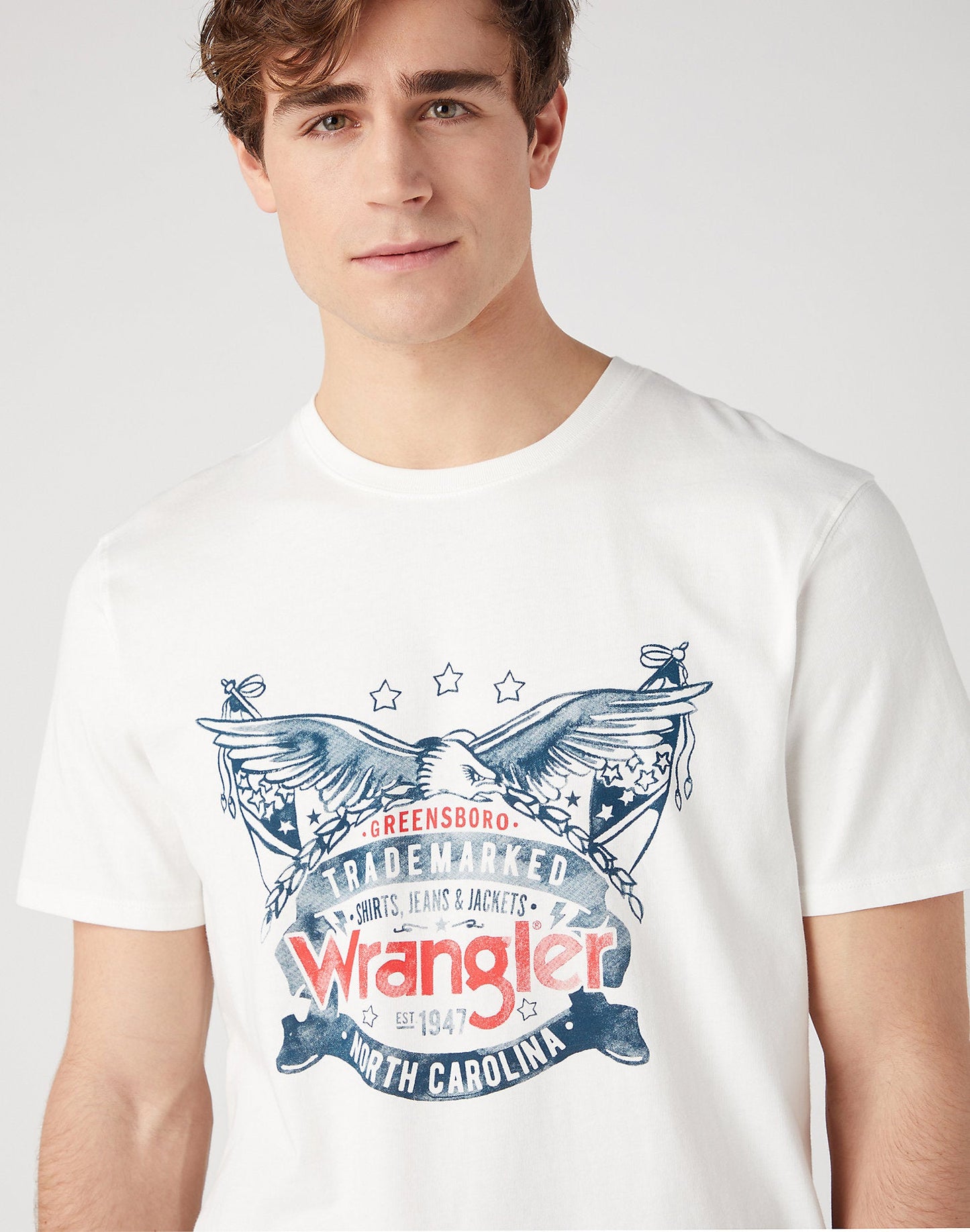 Wrangler AMERICANA TEE IN WHISPER WHITE