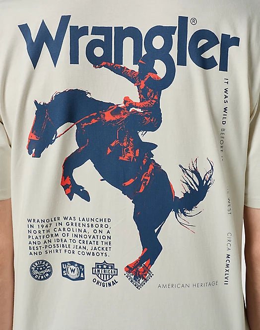 Wrangler GRAPHIC TEE IN VINTAGE WHITE
