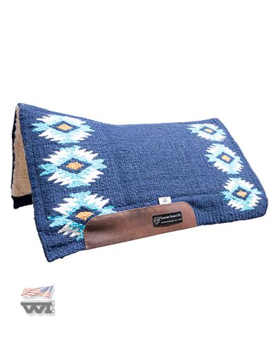 Pad westernowy niebiesko-biało-żółty