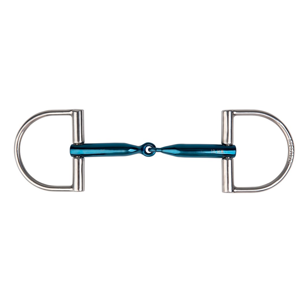 D-kroužek snaffle single Eco modrá 14mm