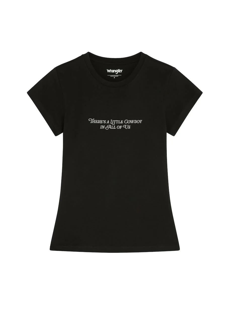 Koszulka damska Wrangler - Shrunken Band Tee Jet Black
