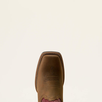 Kowbojki damskie Hybrid Ranchwork BACKWOODS BROWN Wide Square Toe