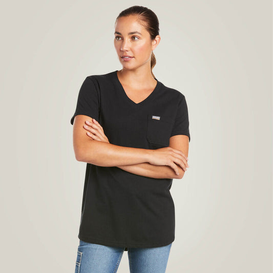 Koszulka Damska Ariat Rebar Cotton Strong V-Neck
