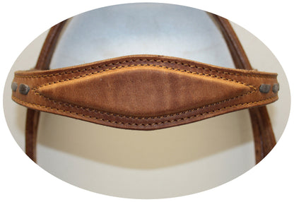 Ogłowie black engraved buckle