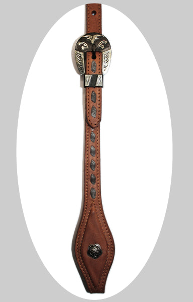Ogłowie black engraved buckle