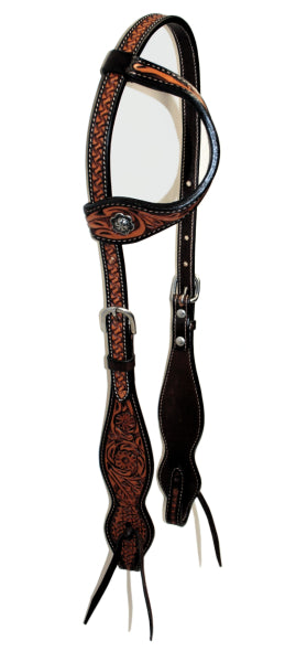 Ogłowie Western One Ear Floral Basket