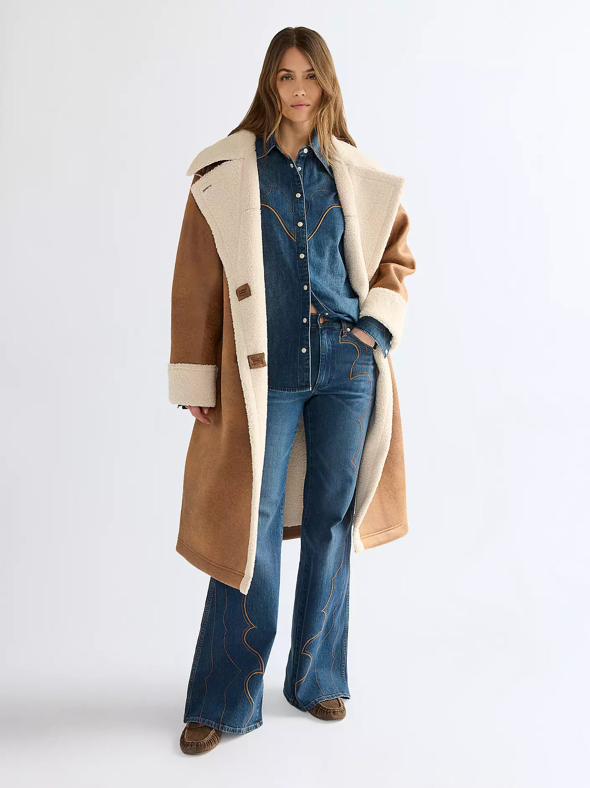 Relaxed Wrange Coat Medium Brown